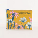 BlueQ-Pochette a fermeture eclair Wildflowers Stand Zipper Pouch