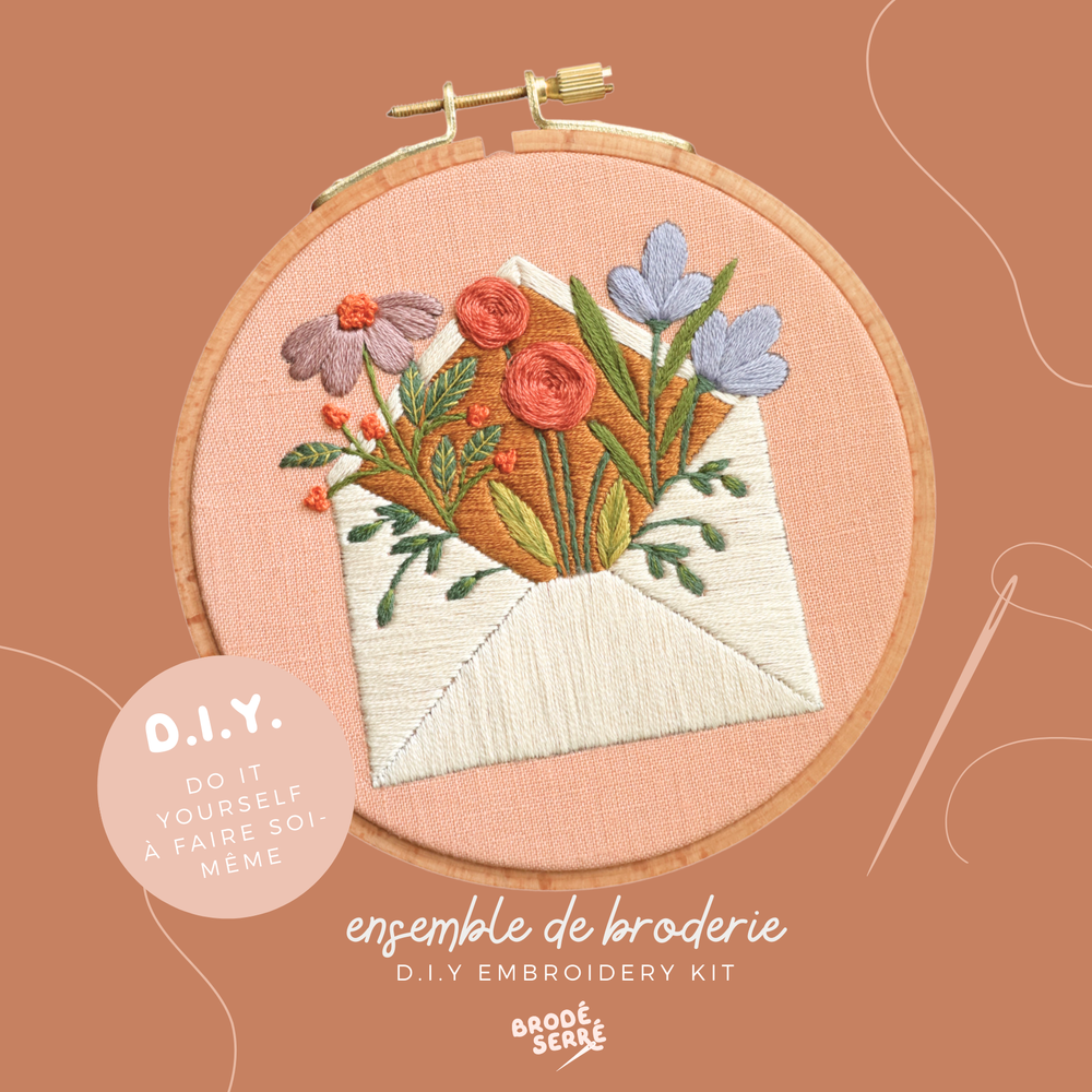 Broderie encadrée et pose des cimaises
