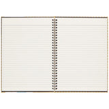 Carnet à spirales sur fond jaune ocre, chats blanc avec motifs - Meow Meow, INTÉRIEUR