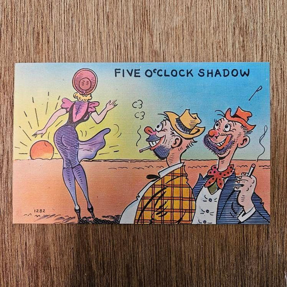 Ephemera - Carte Postale Vintage - Five O'Clock Shadow