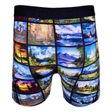 Good Luck Sock-Boxer Bob Ross Landscapes-Dos