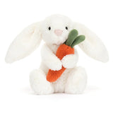 JellyCat-Bashful Bunny avec Carotte face