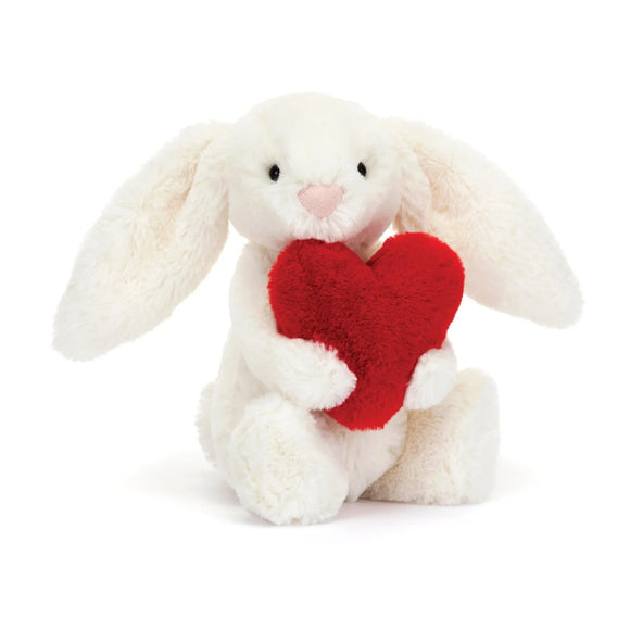 JellyCat-Bashful Red Love Heart Bunny Front