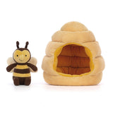 Jellycat Abeille et Ruche HoneyHome Bee Hors De Sa Ruche
