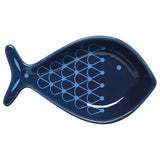 Now Designs-Plat En Forme De Poisson-Aveiro-Bleu Fonce Bleu Pale