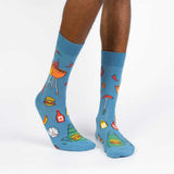 Sock It To Me Bas À Mi-Hauteur Pour Hommes Grillin' It Men's Crew Socks Sur Jambe
