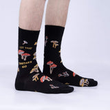 Sock It To Me Bas À Mi-Hauteur Pour Hommes Let that Shiitake Go Men's Crew Socks Sur Jambes