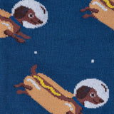Sock It To Me Bas À Mi-Hauteur Pour Hommes Weiner Dogs, In Space Men's Crew Socks Détail