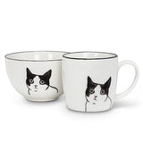 Tasse et bol chat