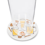 Abbott Beer & Pretzels Coasters Set Sous-verres Bière Bretzels 3