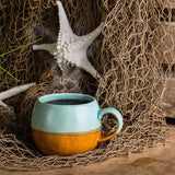 Abbott Collection Tasse Bleue et Beige Art De Vivre 27-trio-blu