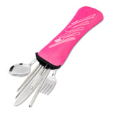 Abbott Ensemble Ustensiles Étui Rose Cutlery Set Pink Pouch 1