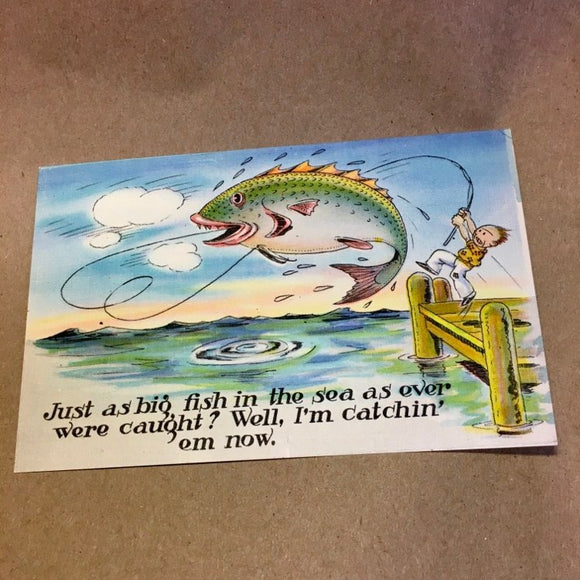 Carte Postale Papier Coton 40 Just As Big Fish In The Sea