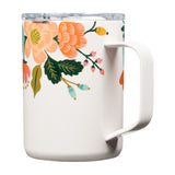 Corkcicle Tasse Isolée Mug - 16 Oz Rifle Paper - Gloss Cream Lively Floral Derrière
