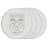 Danica Ensemble De Quatre Sous-Verres Adventure Awaits Étalés