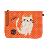 Danica Studio Pochette Folio Meow Meow Sur Fond Blanc Devant