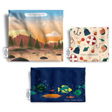 Demain Demain Trio De Sacs À Collation Pour Le Lunch Bulles Et Bouées - Verso