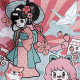 Demain Demain Trio Sacs Réutilisables Marjorie Blais Simard - Chibi Kawai Corail Détail 1