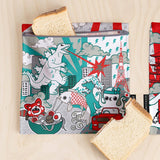 Demain Demain Trio Sacs Réutilisables Marjorie Blais Simard - Godzilla Rouge Grande Pochette