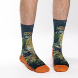 Good Luck Sock Bas Tigre Aux Dents De Sabre Tooth Tiger Socks Sur Pieds