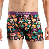 Good Luck Sock Undies Boxer Pour Homme Mushrooms 2