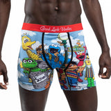 Good Luck Sock Undies Boxer Pour Homme Sesame Street Family 2
