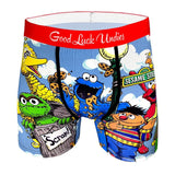 Good Luck Sock Undies Boxer Pour Homme Sesame Street Family