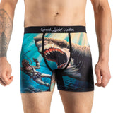 Good Luck Sock Undies Boxer Pour Homme Shark Attack 2 Devant