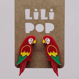 Lilipop Boucle Oreilles Perroquets Rouge 1