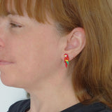 Lilipop Boucle Oreilles Perroquets Rouge 2