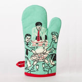 Mitaine "Pizza's here" verso sur fond blanc