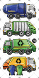 PICO Tatouages Temporaires - Les Camions De Recyclage Détail