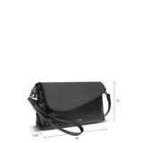 Pixie Mood Sac Gracie Clutch Bag Noir Recyclé Dimensions