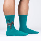 Sock It To Me Men's Crew Bas Homme Mi-hauteur Real Bad Ass Porté