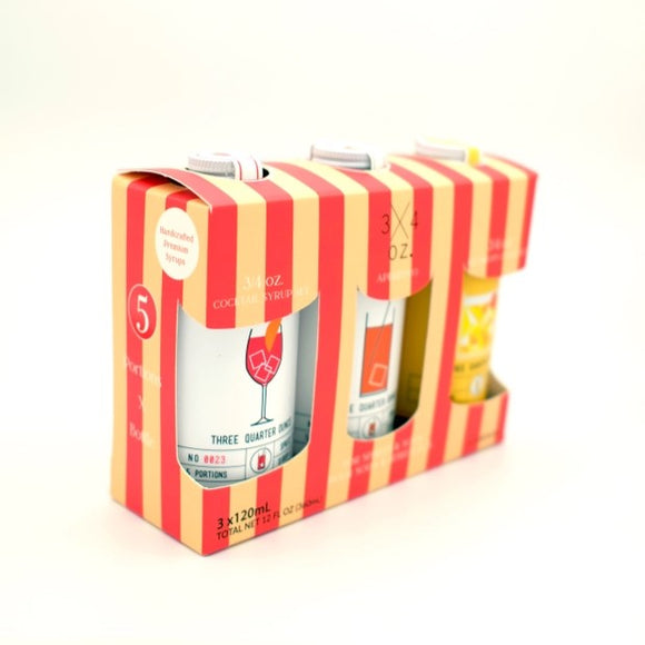 3-4 oz - Coffret Aperitivo De 3 Sirops - Emballage