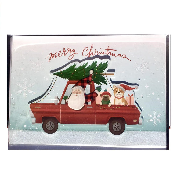 Carte de Noël - Merry Christmas - Santa's Truck