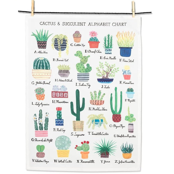 Abbott - Linge a Vaisselle Alphabet Cactus