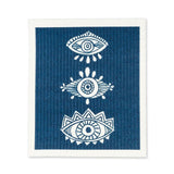 Abbott-Lingette Suedoise Main Hamsa Bleu