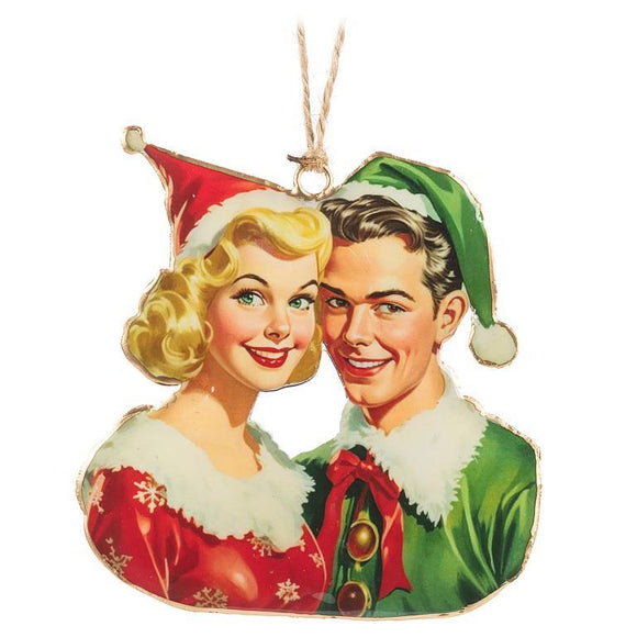 Abbott - Ornement - Couple De Noël Rétro