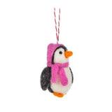 Abbott - Ornement - Pingouin Chapeau Foulard - Rose