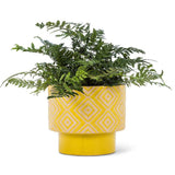 Abbott Collection-Cache-Pot T-Shaped-Jaune Avec Plante