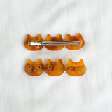Adorro - Pince a cheveux Trio de Chats - Tortoise Orange
