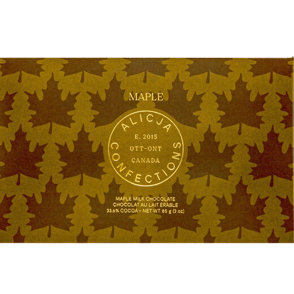 Alicja- Chcolat Au Lait - Érable - Maple - Milk Chocolate