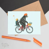 Amelie Legault-Carte de Souhait Ours a Velo Lifestyle