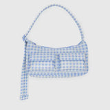 Baggu Cargo Shoulder Bag Light Blue Gingham