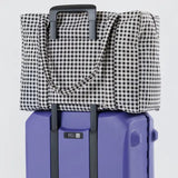 Baggu Carry-On Black And White Gingham On Luggage