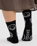 Baggu-Chaussette Crew Black Happy Lifestyle