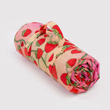 Baggu - Couverture À Pique-Nique Puffy Picnic Blanket - Strawberry Blossom Éclosion De Fraises