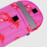 Baggu Puffy Laptop Sleeve 13"/14" Pink Lobster Open