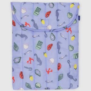 Baggu Puffy Laptop Sleeve 16 inch Sea Charms
